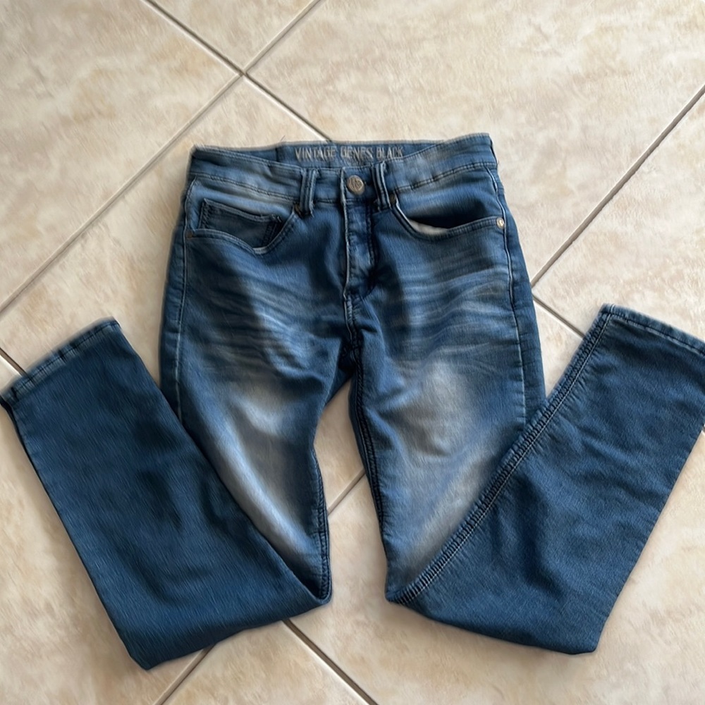 Vintage Genes Black Slim Jeans